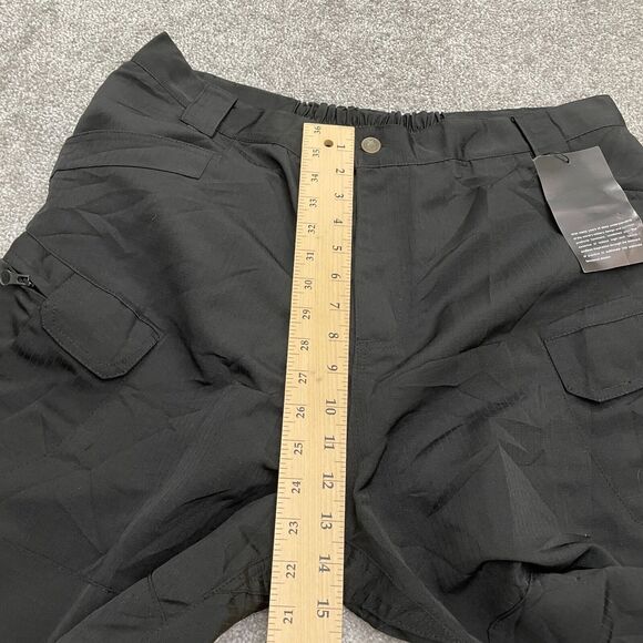 Unbranded Outdoor Cargo Shorts Mens XXL Black Elastic Waist Hiking 37x9 NWT New - Picture 7 of 13